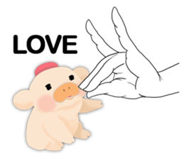 palm-size pig (ENG) sticker #12040580