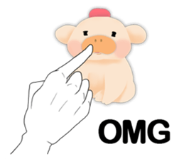 palm-size pig (ENG) sticker #12040582