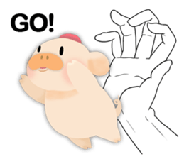 palm-size pig (ENG) sticker #12040593