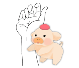 palm-size pig (ENG) sticker #12040595