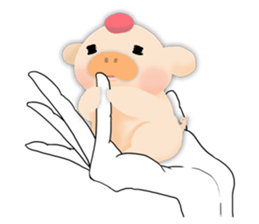 palm-size pig (ENG) sticker #12040597