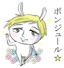 Handsome rabbit! sticker #12040694