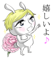 Handsome rabbit! sticker #12040703
