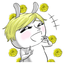 Handsome rabbit! sticker #12040708
