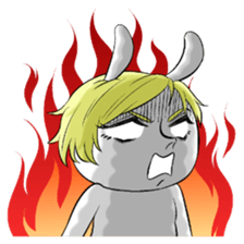 Handsome rabbit! sticker #12040722