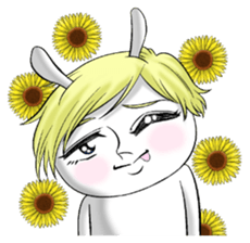 Handsome rabbit! sticker #12040732