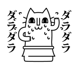 Cat clay figure sticker #12040873