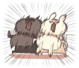 Shiro the rabbit & kuro the cat Part3 sticker #12041217