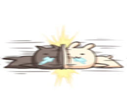 Shiro the rabbit & kuro the cat Part3 sticker #12041220