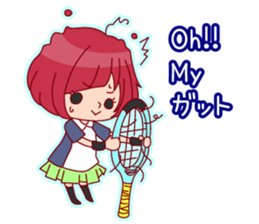 Tennis Lover Girl sticker #12041303