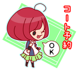 Tennis Lover Girl sticker #12041307