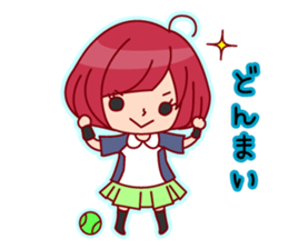 Tennis Lover Girl sticker #12041318