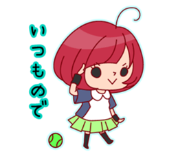 Tennis Lover Girl sticker #12041321