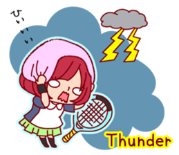 Tennis Lover Girl sticker #12041325