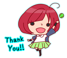 Tennis Lover Girl sticker #12041336