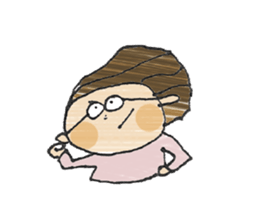 Hair is long glasses boy sticker #12041875