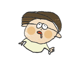 Hair is long glasses boy sticker #12041878