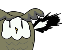 Two owls 3 sticker #12042366