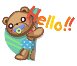Anyway Cute Teddy Bear2 sticker #12043190