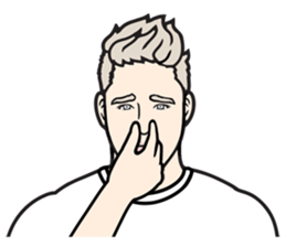 Men's Sticker in English & Japanese sticker #12043230