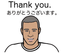Men's Sticker in English & Japanese sticker #12043239