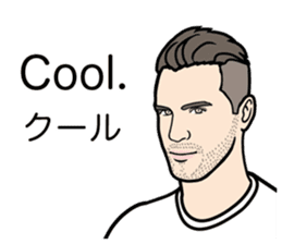 Men's Sticker in English & Japanese sticker #12043256