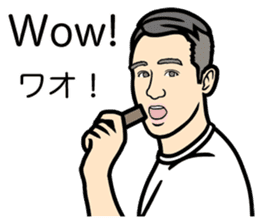Men's Sticker in English & Japanese sticker #12043263