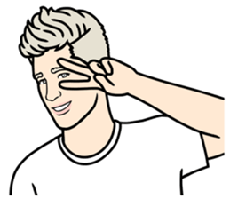 Men's Sticker in English & Japanese sticker #12043268