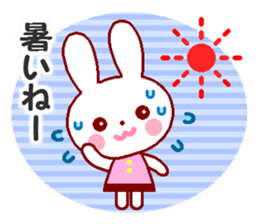 Cute rabbit and friends 8 sticker #12043430