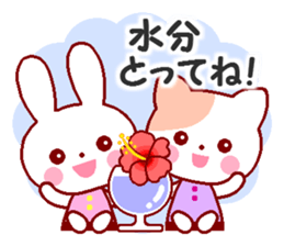 Cute rabbit and friends 8 sticker #12043433