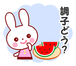Cute rabbit and friends 8 sticker #12043436
