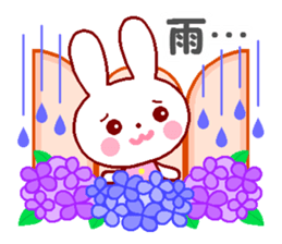 Cute rabbit and friends 8 sticker #12043438