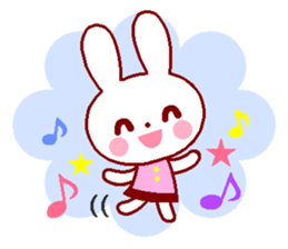 Cute rabbit and friends 8 sticker #12043441