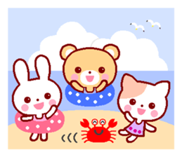 Cute rabbit and friends 8 sticker #12043446