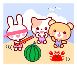 Cute rabbit and friends 8 sticker #12043447