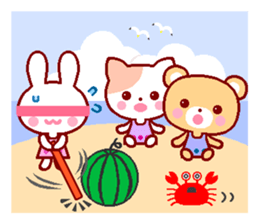 Cute rabbit and friends 8 sticker #12043448