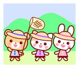 Cute rabbit and friends 8 sticker #12043449