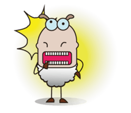 Very Funny and Fluffy-white Sheep Vol II sticker #12043671