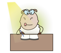 Very Funny and Fluffy-white Sheep Vol II sticker #12043674