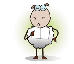 Very Funny and Fluffy-white Sheep Vol II sticker #12043676