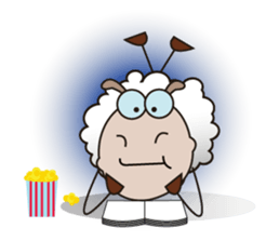 Very Funny and Fluffy-white Sheep Vol II sticker #12043678