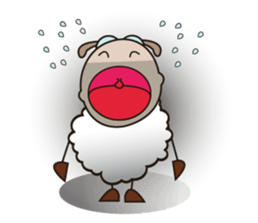 Very Funny and Fluffy-white Sheep Vol II sticker #12043679