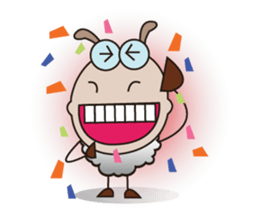 Very Funny and Fluffy-white Sheep Vol II sticker #12043682