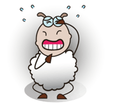 Very Funny and Fluffy-white Sheep Vol II sticker #12043683