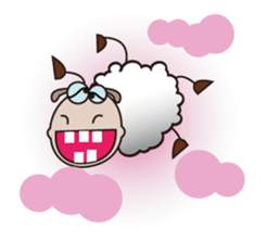 Very Funny and Fluffy-white Sheep Vol II sticker #12043684