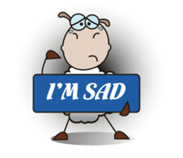 Very Funny and Fluffy-white Sheep Vol II sticker #12043685