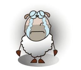 Very Funny and Fluffy-white Sheep Vol II sticker #12043686