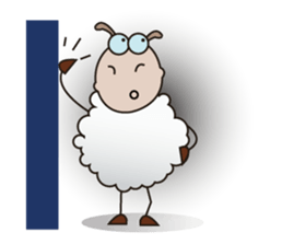 Very Funny and Fluffy-white Sheep Vol II sticker #12043687