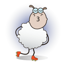 Very Funny and Fluffy-white Sheep Vol II sticker #12043688