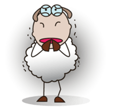 Very Funny and Fluffy-white Sheep Vol II sticker #12043690